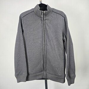 Marvin Richards Grey Fleece Lined Zip Up Jacket Size S